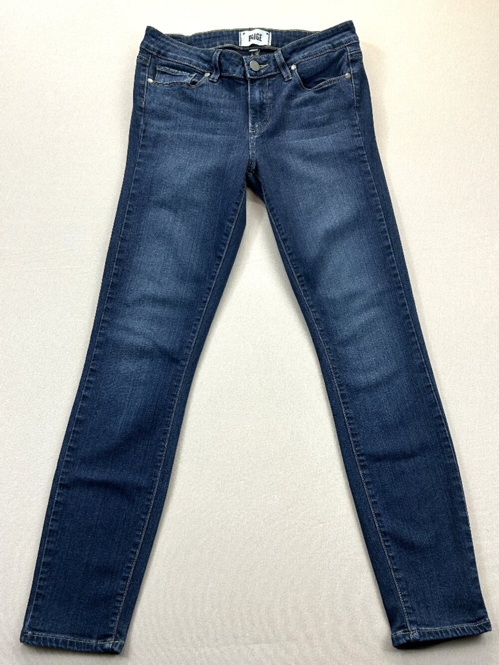 PAIGE Verdugo Ankle Jeans Womens Size 27 Blue Denim Low Rise Stretch Made in USA